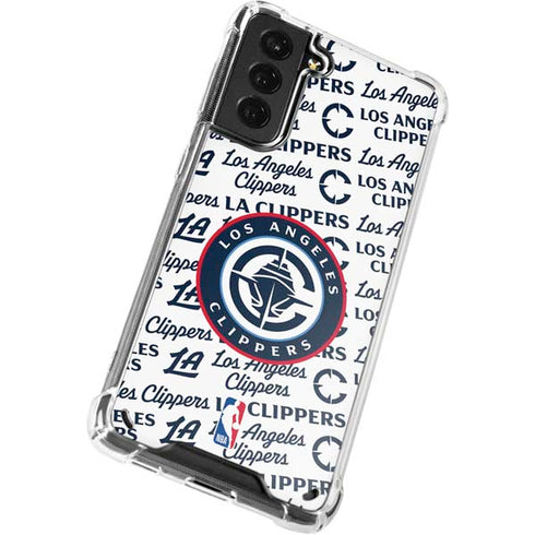 NBA Los Angeles Clippers Blast Text Galaxy S21 Plus 5G Clear Case