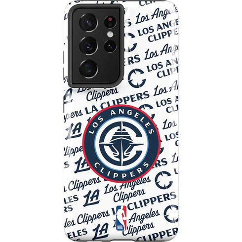 NBA Los Angeles Clippers Blast Text Galaxy S21 Ultra 5G Pro Case
