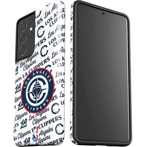 NBA Los Angeles Clippers Blast Text Galaxy S21 Ultra 5G Pro Case