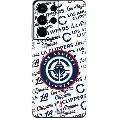 NBA Los Angeles Clippers Blast Text Galaxy S21 Ultra 5G Skin