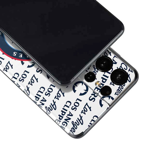 NBA Los Angeles Clippers Blast Text Galaxy S21 Ultra 5G Skin