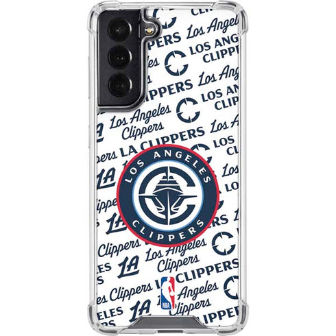 NBA Los Angeles Clippers Blast Text Galaxy S22 Clear Case