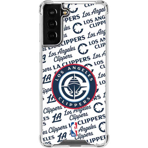 NBA Los Angeles Clippers Blast Text Galaxy S22 Plus Clear Case