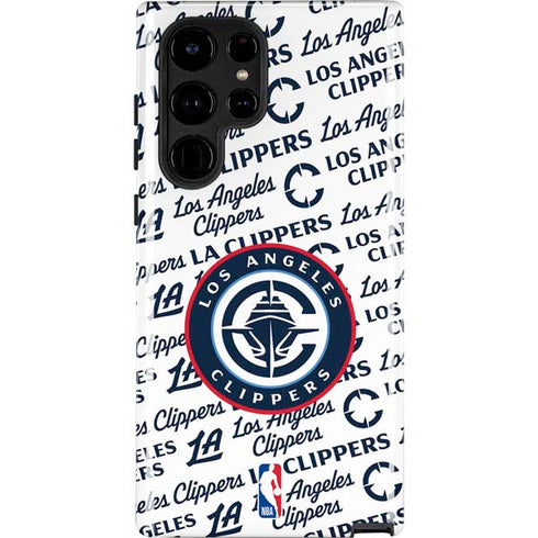 NBA Los Angeles Clippers Blast Text Galaxy S22 Ultra Pro Case