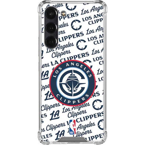 NBA Los Angeles Clippers Blast Text Galaxy S23 FE Clear Case