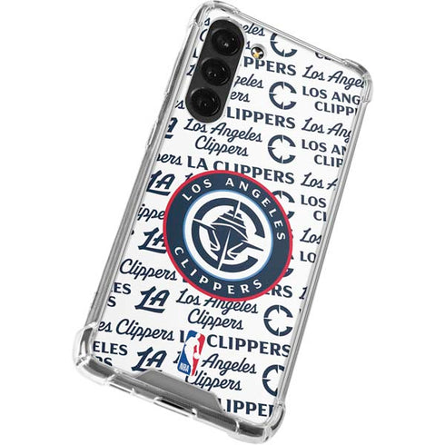 NBA Los Angeles Clippers Blast Text Galaxy S23 FE Clear Case