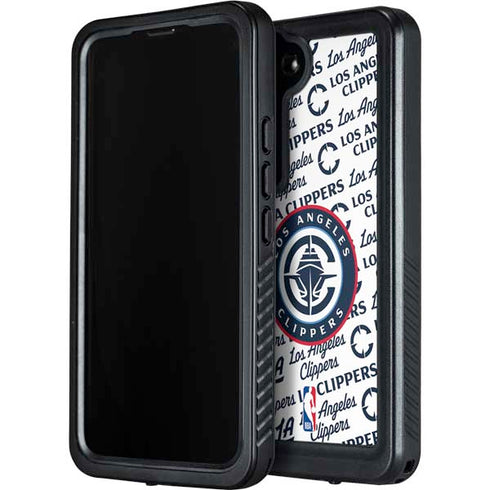 NBA Los Angeles Clippers Blast Text Galaxy S23 Plus Waterproof Case