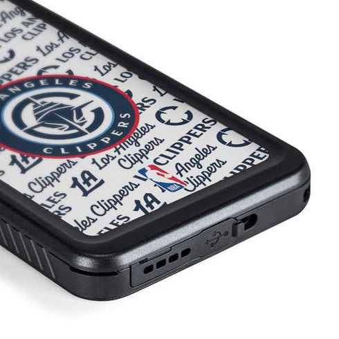 NBA Los Angeles Clippers Blast Text Galaxy S23 Plus Waterproof Case