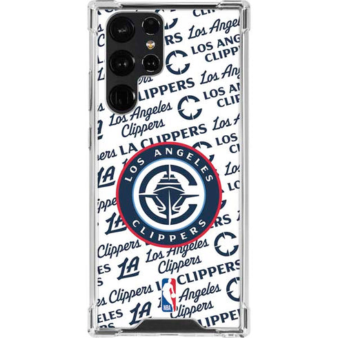 NBA Los Angeles Clippers Blast Text Galaxy S23 Ultra Clear Case