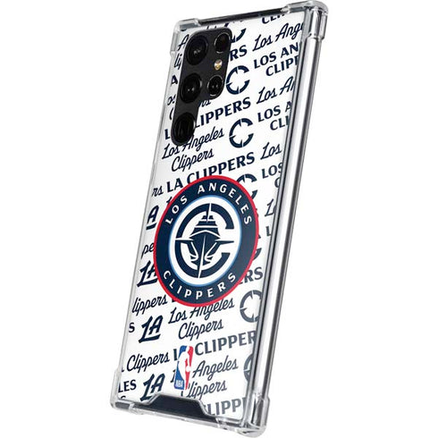 NBA Los Angeles Clippers Blast Text Galaxy S23 Ultra Clear Case