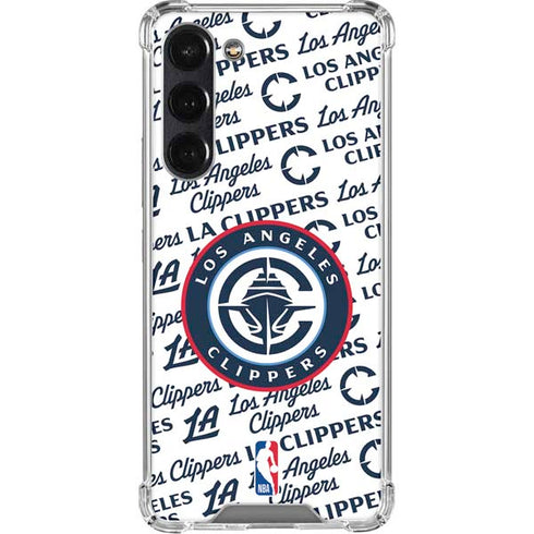 NBA Los Angeles Clippers Blast Text Galaxy S24 FE Clear Case