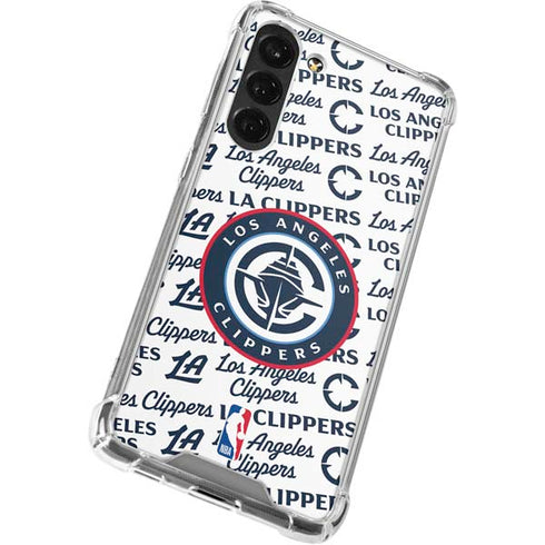 NBA Los Angeles Clippers Blast Text Galaxy S24 FE Clear Case