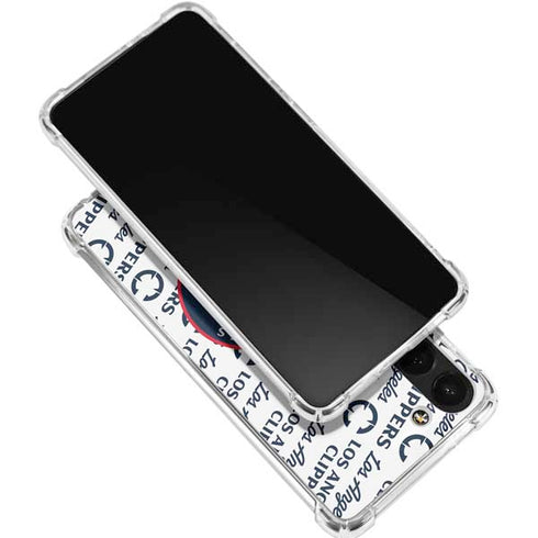 NBA Los Angeles Clippers Blast Text Galaxy S24 FE Clear Case