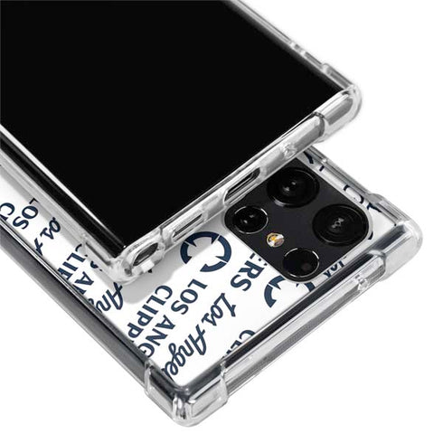 NBA Los Angeles Clippers Blast Text Galaxy S24 Ultra Clear Case