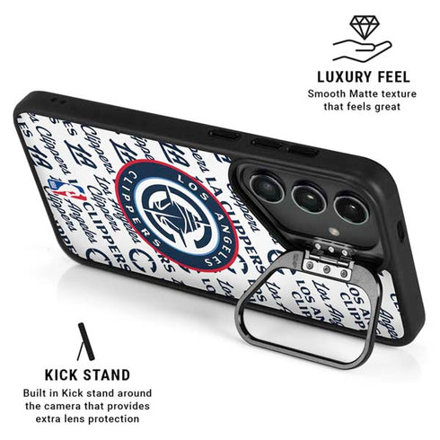NBA Los Angeles Clippers Blast Text Galaxy S25 Ultra Kickstand Case