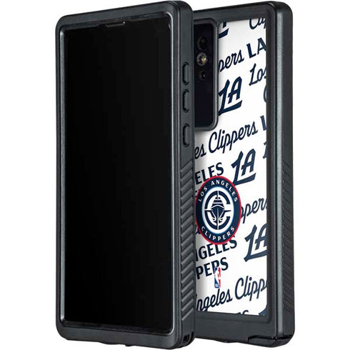 NBA Los Angeles Clippers Blast Text Galaxy S24 Ultra Waterproof Case
