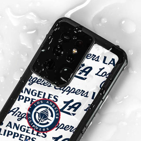NBA Los Angeles Clippers Blast Text Galaxy S24 Ultra Waterproof Case