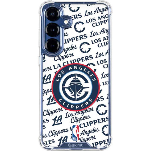 NBA Los Angeles Clippers Blast Text Galaxy S25 Clear Case