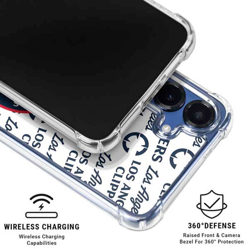 NBA Los Angeles Clippers Blast Text Galaxy S25 Plus Clear Case