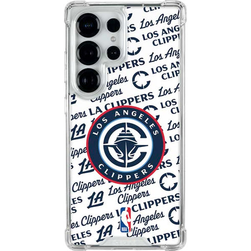 NBA Los Angeles Clippers Blast Text Galaxy S25 Ultra Clear Case
