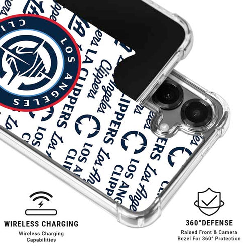 NBA Los Angeles Clippers Blast Text Galaxy S26 Plus Clear Case