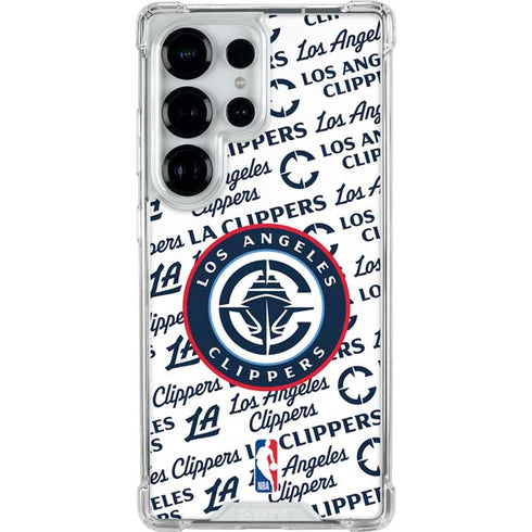 NBA Los Angeles Clippers Blast Text Galaxy S26 Ultra Clear Case