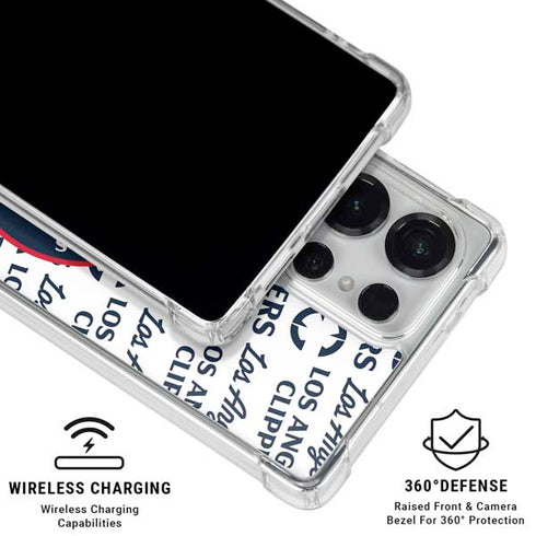 NBA Los Angeles Clippers Blast Text Galaxy S26 Ultra Clear Case