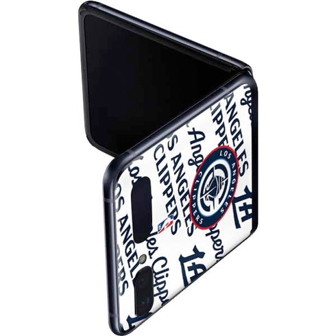 NBA Los Angeles Clippers Blast Text Galaxy Z Flip Skin
