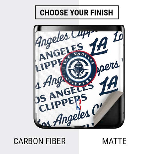 NBA Los Angeles Clippers Blast Text Galaxy Z Flip Skin