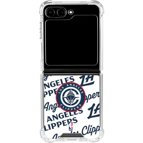 NBA Los Angeles Clippers Blast Text Galaxy Z Flip6 Clear Case