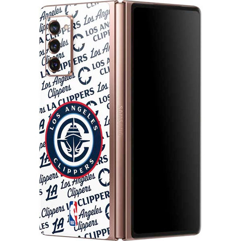 NBA Los Angeles Clippers Blast Text Galaxy Z Fold2 5G Skin