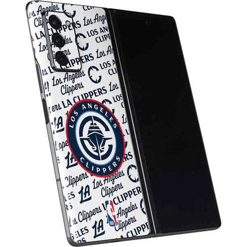 NBA Los Angeles Clippers Blast Text Galaxy Z Fold2 5G Skin