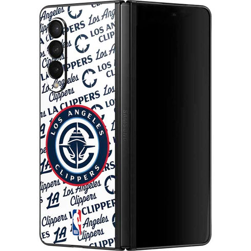 NBA Los Angeles Clippers Blast Text Galaxy Z Fold3 5G Skin