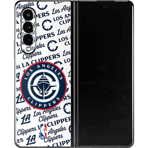 NBA Los Angeles Clippers Blast Text Galaxy Z Fold3 5G Skin
