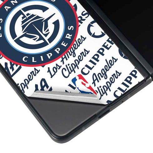 NBA Los Angeles Clippers Blast Text Galaxy Z Fold3 5G Skin