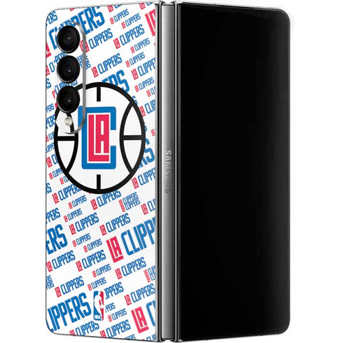 NBA Los Angeles Clippers Blast Text Galaxy Z Fold4 5G Skin