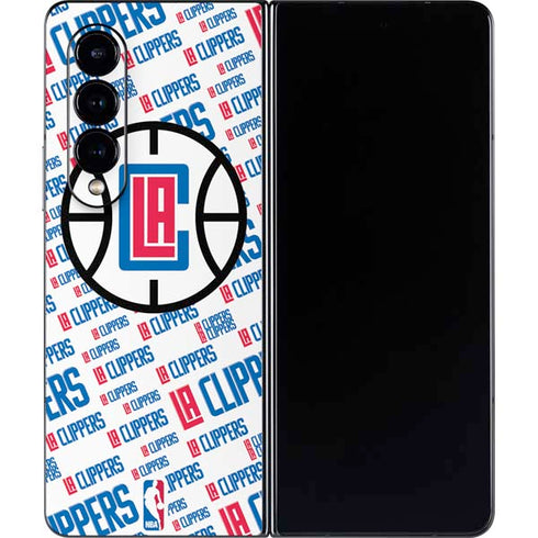 NBA Los Angeles Clippers Blast Text Galaxy Z Fold4 5G Skin