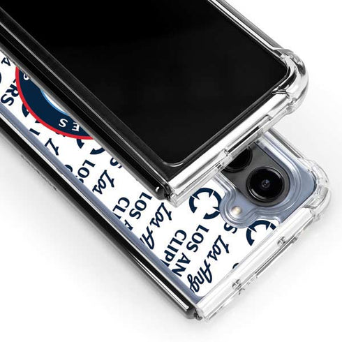 NBA Los Angeles Clippers Blast Text Galaxy Z Fold5 5G Clear Case