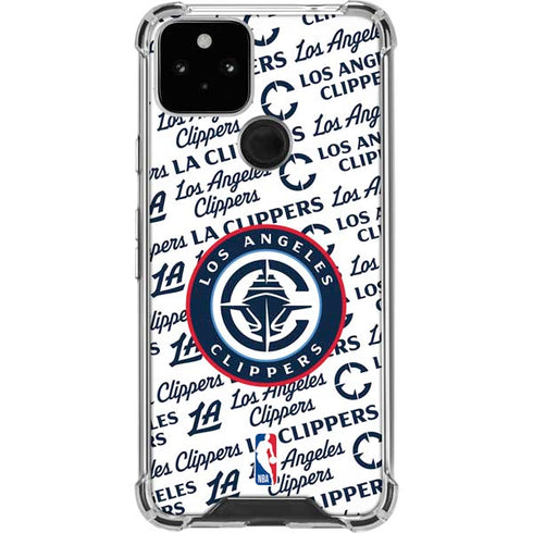 NBA Los Angeles Clippers Blast Text Google Pixel 5 Clear Case