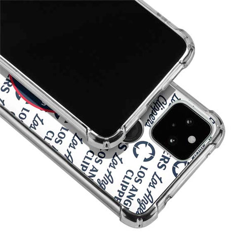 NBA Los Angeles Clippers Blast Text Google Pixel 5 Clear Case