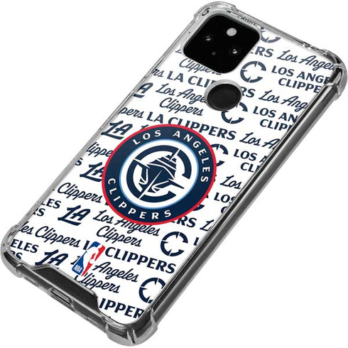 NBA Los Angeles Clippers Blast Text Google Pixel 5 Clear Case