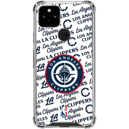 NBA Los Angeles Clippers Blast Text Google Pixel 5a 5G Clear Case