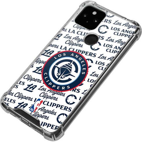 NBA Los Angeles Clippers Blast Text Google Pixel 5a 5G Clear Case
