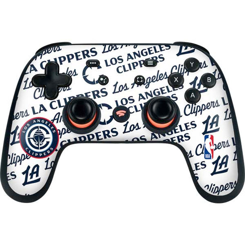 NBA Los Angeles Clippers Blast Text Google Stadia Controller Skin