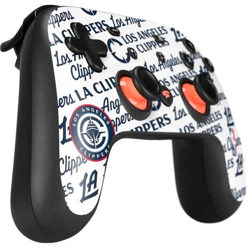 NBA Los Angeles Clippers Blast Text Google Stadia Controller Skin