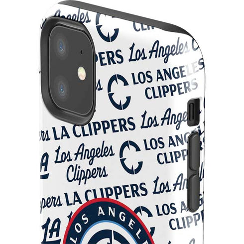 NBA Los Angeles Clippers Blast Text iPhone 11 Impact Case