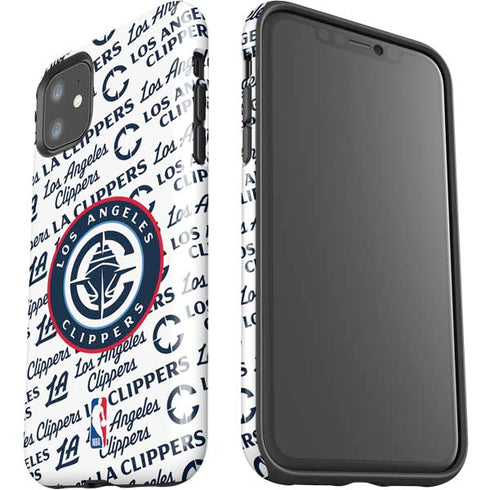 NBA Los Angeles Clippers Blast Text iPhone 11 Impact Case
