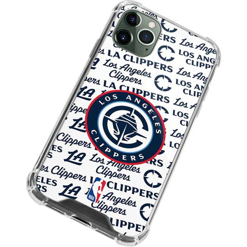 NBA Los Angeles Clippers Blast Text iPhone 11 Pro Max Clear Case