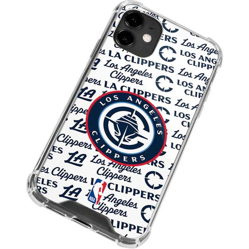 NBA Los Angeles Clippers Blast Text iPhone 12 Clear Case