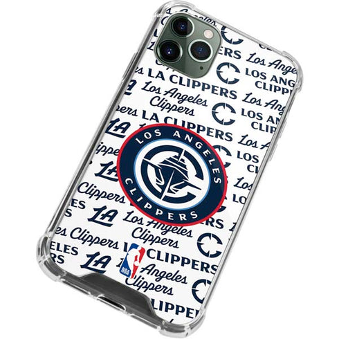 NBA Los Angeles Clippers Blast Text iPhone 12 Pro Clear Case
